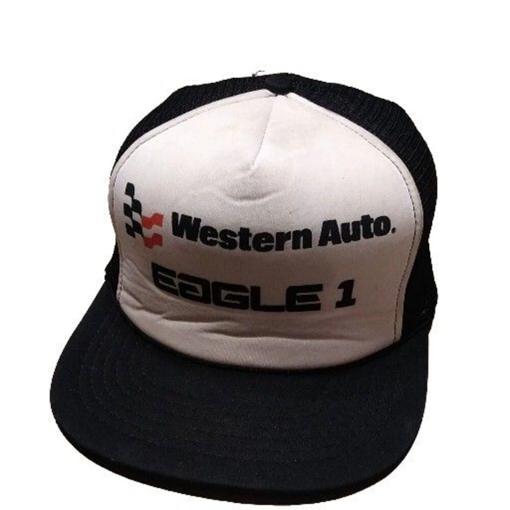 Vintage Western Auto Advertising Snap Back Snapback Trucker Cap Hat EAGLE 1
